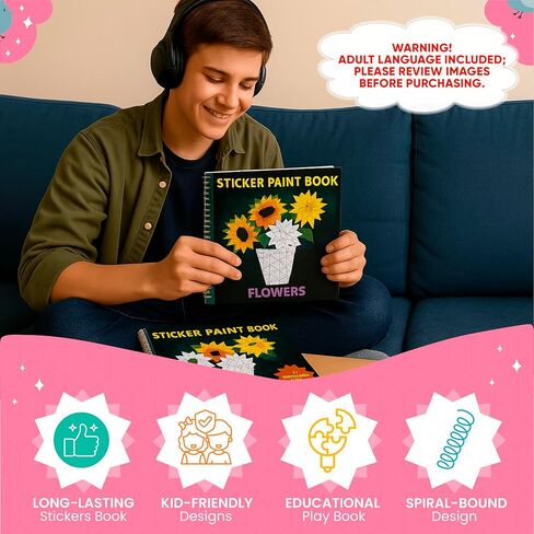 Bulbacraft 4pcs كتب الطلاء ملصقات للفتيات - كتب الملصقات حسب الرقم مع حوريات البحر والأميرات والحيوانات والحيوانات - نشاط التلوين للأطفال in Kuwait