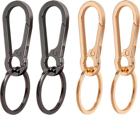 سلسلة مفاتيح 4pcs لمفاتيح السيارات ، سلسلة مفاتيح معدنية carabiner للمفاتيح ، حامل سلسلة مفاتيح مقطع مفتاح المفتاح حلقة مفتاح in Kuwait