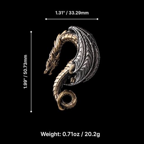 COPPERTIST.WU Dragon Hook Keychain w Keyring Novelty Gifts for Men Women Car Key Decor in Saudi Arabia