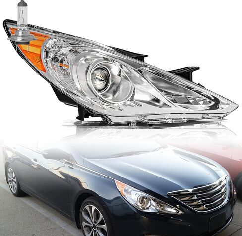 Aosky Headlight Assembly Fits for 2011 2012 2013 2014 Hyundai Sonata Driver and Passenger Side Pair Set, Not Fits for Hybrid Model in Saudi Arabia