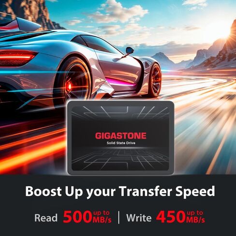 Gigastone SATA SSD 960GB 2.5 inch SSD 500MB/s Upgrade Laptop PC Memory and Storage PS4 HDD Replacement 2.5" Internal Solid State Hard Drives SATA III SLC Cache 3D NAND Increase Performance in Saudi Arabia