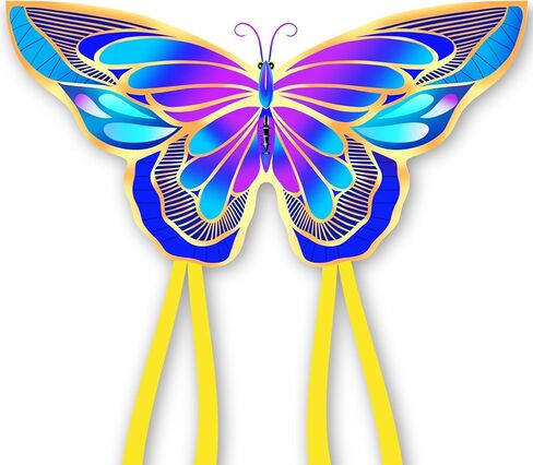 Easy to Fly 3 Pieces Kites for Kids and Adults, Large Kites Set with String, Perfect for Beach & Park Fun (Includes Butterfly, Delta & Shark Designs) in Saudi Arabia