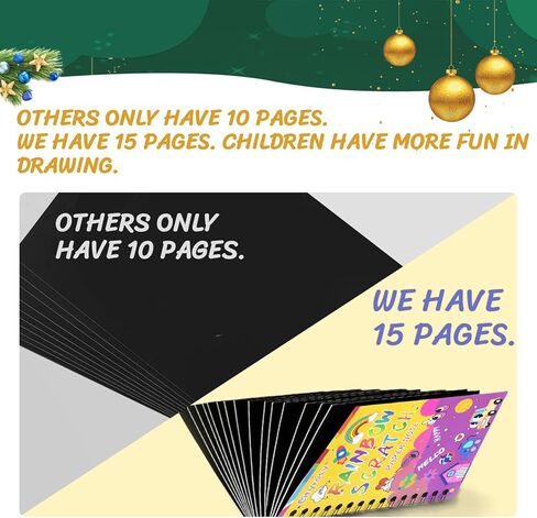 12 Pack Scratch Art Paper Rainbow Sets Scratch Off Art Notebook Crafts Easter Gifts Party Games Easter Christmas M in Saudi Arabia