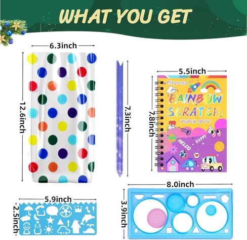 12 Pack Scratch Art Paper Rainbow Sets Scratch Off Art Notebook Crafts Easter Gifts Party Games Easter Christmas M in Saudi Arabia