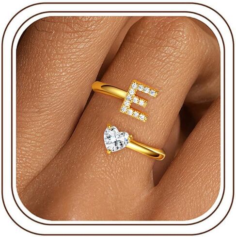 حلقات الذهب الأولية للبنات - نساء الفتيات - لذيذ الذهب 14 كيلو برسلي ، رسالة قابلة للتعديل ، حلقات في سن المراهقة ، هدايا الفتيات العصرية in Kuwait