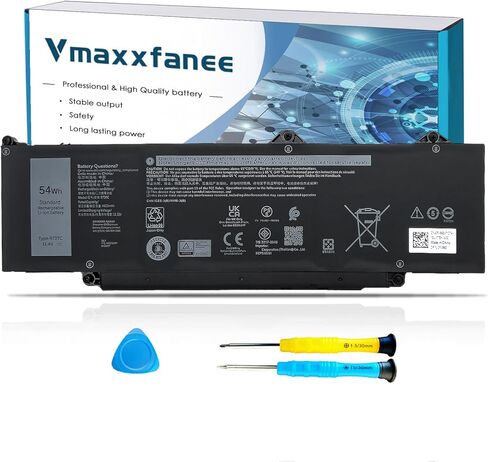 DR02P R73TC استبدال بطارية الكمبيوتر المحمول Dell Latitude 5540 5440 Precision 3580 3590 3480 3490 Series DR02P 803W6 0803W6 2X1V9 02X1V9 54Wh 11.4V 4623mAh in Kuwait