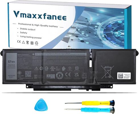 DR02P R73TC استبدال بطارية الكمبيوتر المحمول Dell Latitude 5540 5440 Precision 3580 3590 3480 3490 Series DR02P 803W6 0803W6 2X1V9 02X1V9 54Wh 11.4V 4623mAh in Kuwait