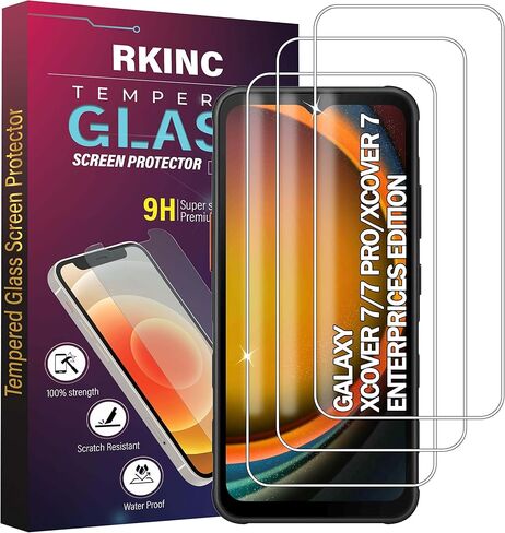 RKINC Screen Protector [4-Pack] for Samsung Galaxy A21, Tempered Glass Film Screen Protector, 0.33mm [LifetimeWarranty][Anti-Scratch][Anti-Shatter] in Saudi Arabia