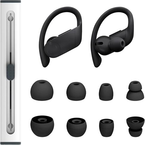 مجموعة وسائد أذن بديلة من السيليكون من hopopwer لسماعات الأذن اللاسلكية Powerbeats Pro Beats، متوافقة مع Beats Flex Beats X (Lvory) in Kuwait