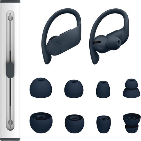 مجموعة وسائد أذن بديلة من السيليكون من hopopwer لسماعات الأذن اللاسلكية Powerbeats Pro Beats، متوافقة مع Beats Flex Beats X (Lvory) in Kuwait