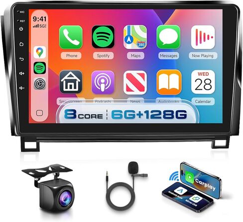 [8 CORE 4G+64G] راديو السيارة لسيارة Toyota Tundra 2007-2013 & Toyota Sequoia 2008-2018 مع Carplay اللاسلكي/Android Auto، 10.1 بوصة Android 13 ستيريو السيارة، بلوتوث، GPS، WiFi، SWC، كاميرا احتياطية in Saudi Arabia