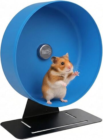 11.8" Silent Hamster Exercise Wheel, Aluminum Alloy Noiseless Running Wheel for Syrian Hamsters, Fancy Rat, Hedgehogs and Small Pets (Base-Black) in Kuwait