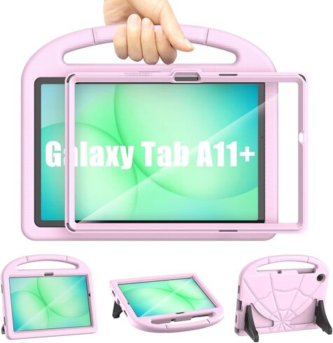 Kids Case for Samsung Galaxy Tab A11 Plus 2026 / A9 Plus 11-inch 2023, Galaxy Tab A11+ / A9+ Case Built-in Screen Protector, Shockproof Lightweight & Portable Handle Stand, Kid-Friendly Cover - Blue in Saudi Arabia