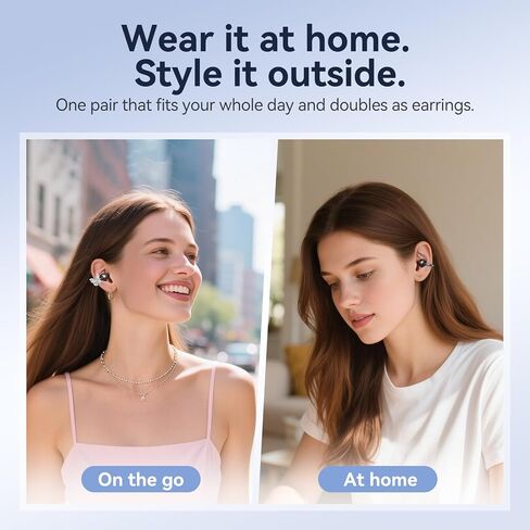 Kinglucky ClipFree A20 Open-Ear Earbuds, Secure & Comfort Fit, Premium Sound Clip-On Earbuds with Digital Display, 45H Playtime Bluetooth 6.0 Wireless Headphones, IP55 Waterproof for Running, Black in Kuwait