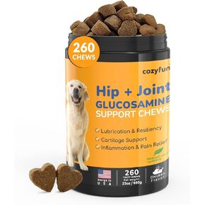 Glucosamine for Dogs 260Ct Chews - 23oz Hip and Joint Supplement Chews for Dogs, Chondroitin Joint Supplement for Dog Joint, USA Lab Formula with Probiotics, Natural Support for Dogs in Kuwait