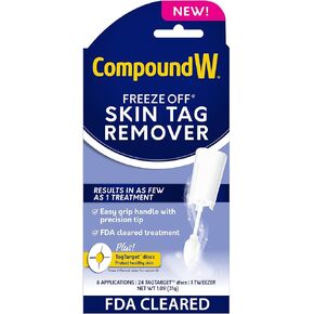 Compound W Freeze Off Skin Tag Remover, FDA Approved Skin Tag Removal Kit with 8 Skin Tag Remover Applications and 1 Pair of Tweezers in Kuwait
