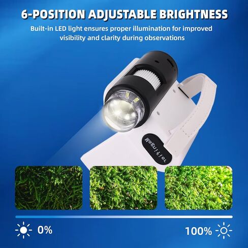 Microscope for Kids,100X-1000X Magnifications Digital Microscope-with 2.4"LCD Screen,Photo & Video Recording Functions.Suitable for Student Indoor & Outdoor Exploration in Saudi Arabia