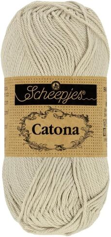 Scheepjes Catona 50g - 130 Old Lace Ecru Crochet and Knitting Yarn in Saudi Arabia