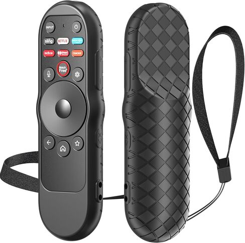 غطاء حماية لجهاز VIZIO XRT270 لجهاز التحكم عن بعد للتلفزيون الذكي من السيليكون مع حبل متوهج باللون الأزرق الداكن in Kuwait