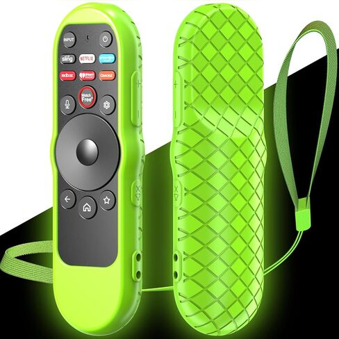 غطاء حماية لجهاز VIZIO XRT270 لجهاز التحكم عن بعد للتلفزيون الذكي من السيليكون مع حبل متوهج باللون الأزرق الداكن in Kuwait
