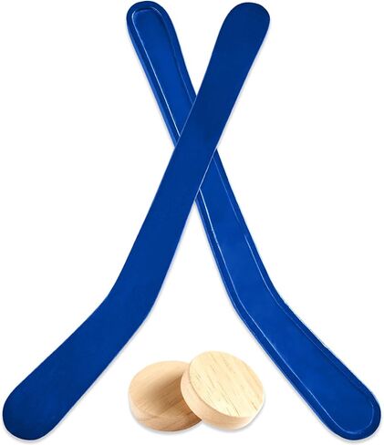 2 Sets Replacement Hockey Sticks and Pucks for Classic Wooden Tabletop Hockey Games Set of Sticks and Wood Pucks Extra Accessories Slap Shot Game Equipment Sets for Kids and Adults Family Board Games in Saudi Arabia