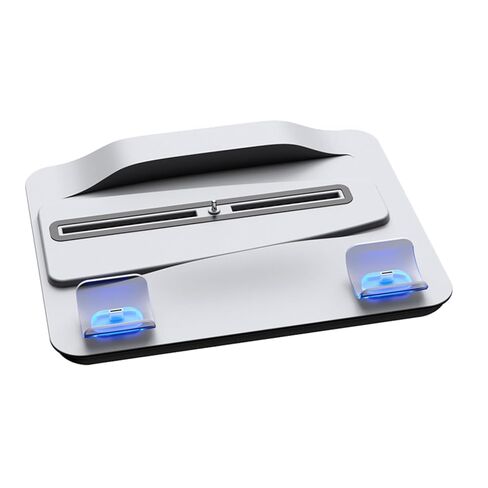 حامل تبريد متعدد الأغراض من HOMSFOU لشاحن وحدة التحكم، محور USB، مؤشر LED، دوران هواء فعال، قاعدة شحن مزدوجة لوحدات التحكم بالألعاب، أبيض in Kuwait