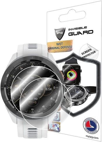 واقي شاشة IPG لـ GARMIN APPROACH S60 GOLF GPS WATCH (وحدتان) طبقة شفافة فائقة الدقة غير مرئية مضادة للخدش - ناعمة/شفاء ذاتي/خالية من الفقاعات in Kuwait