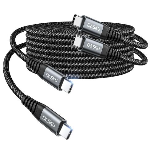 كابل USB C شحن سريع 3A [عبوة من قطعتين بطول 6 أقدام]، كابل USB A إلى USB C، سلك شاحن USB مضفر متين للغاية إلى USB C متوافق مع iPhone 17 16 15 Pro Max وSamsung Galaxy S10 وLG والمزيد - أسود in Kuwait