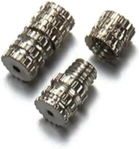 100pcs/lot Cylinder Screw Fasteners Clasps Buckles for Jewelry Making Necklace Bracelet Rope End Closure Connector DIY Findings (100pcs,Silver) in Saudi Arabia