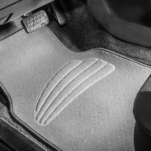 FH Group Car Floor Mats - Premium Full Set Gray Carpet Combo Small Car Seat Cover Design Floor Mats, Carpet Universal Fit Protector Mat for Most Sedan, SUV and Truck All Purpose Car Floor Mats in Saudi Arabia