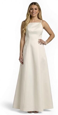 David's Bridal Satin A-Line Open Back Wedding Dress in Saudi Arabia