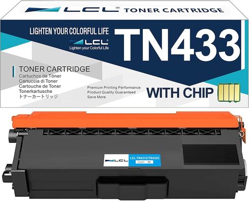 TN-433 TN433 Cyan High Yield Toner Cartridge Replacement for Brother TN-431 TN-433 TN431 TN433 TN433C TN-433C for HL-L8260CDW HL-L8360CDW DCP-L8410CDW MFC-L8610CDW HL-L9310CDW Printers (1-Pack) in Saudi Arabia