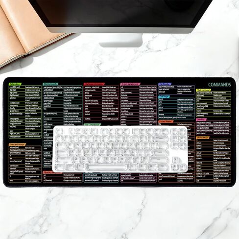 Extended Large Spreadsheet Keyboard Mat Excel Shortcut Keys Keyboard Mouse Pad with Non-Slip Stitched Edge in Saudi Arabia