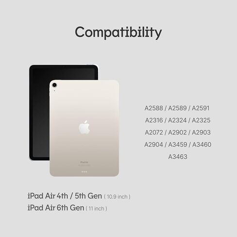 حافظة RHINOSHIELD لجهاز iPad المتوافقة مع iPad Air الجيل الرابع / الخامس (10.9 بوصة) والجيل السادس (11 بوصة) | حامل متعدد الزوايا، حافظة مغناطيسية قابلة للفصل، حامل أقلام أبل، مقاوم للسقوط - رمادي نهائي in Kuwait