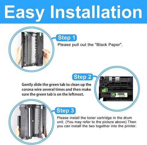 LCL TN760 Toner Cartridge and DR730 Drum Unit Replacement for Brother TN-760 TN730 DR-730 DR 730 for HL-L2350DW HL-L2390DW HL-L2395DW MFC-L2710DW MFC-L2750DW DCP-L2550DW Printer (2 Toners and 1 Drum) in Saudi Arabia