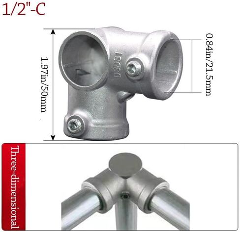 Circular tubing Fitting Connector, DIY Frame Fastener Elbow for Tubing Joints(3/4''- B) in Saudi Arabia