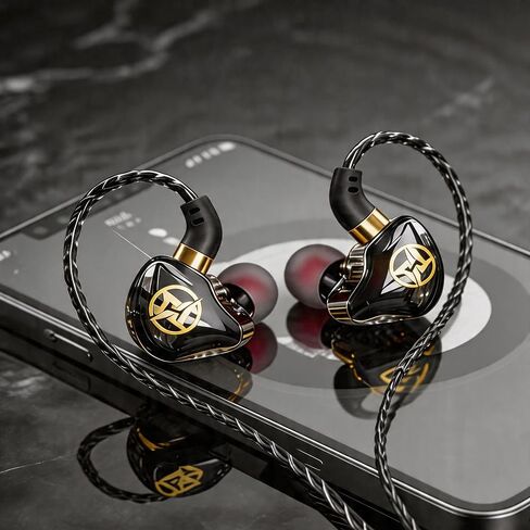 in Ear Gaming Headphones, Ultra-Thin Diaphragm Dynamic Driver HiFi Headphones with no delay, Suitable for Singing and Playing Games(with Box) in Saudi Arabia