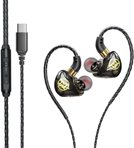 in Ear Gaming Headphones, Ultra-Thin Diaphragm Dynamic Driver HiFi Headphones with no delay, Suitable for Singing and Playing Games(with Box) in Saudi Arabia
