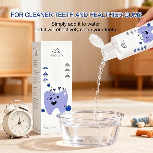 Dental Dog، 7.05oz مادة مضافة للمياه للعناية بالأسنان، Dental Para Perros، تركيبة متخصصة للعناية بالأسنان، تركيبة عديمة الرائحة والنكهة لمحاربة الجير وتعزيز صحة اللثة (قطعة واحدة) in Saudi Arabia