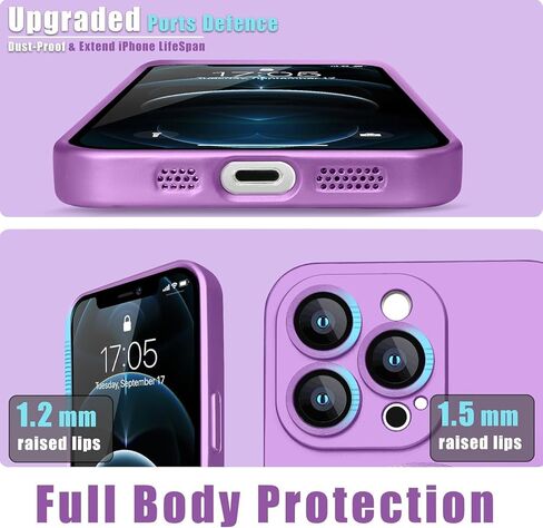 Magnetic for iPhone 12 Pro case, [Detachable Lens Protector] with Full Camera Protection Shockproof Matte Slim Soft Compatible with Magsafe Phone case for iPhone 12 Pro 6.1'', Pink in Saudi Arabia