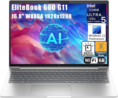 HP New Business Laptop with Microsoft Office, Intel Core i5-1235U 10-core Processor, 15.6" FHD LED Display, 16GB RAM, 512GB SSD, Ultra Quiet Design, SD Card Reader, Wi-Fi 6, Windows 11 Pro, WOWPC USB in Kuwait