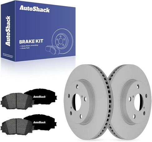 AutoShack 10.83" (275 mm) Front Vented Brake Rotors + Ceramic Brake Pads Replacement for 2006-2008 Toyota RAV4 2008-2015 Scion xB 2012-2018 Toyota Prius V 2010-2012 Lexus HS250h 6-PC Brake Kit in Saudi Arabia