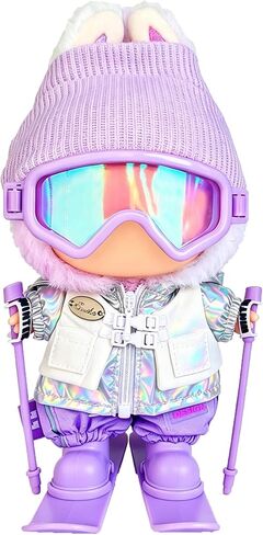 17cm Doll Clothes and Accessories Set for Lububu- Winter Snow Themed Ski Outfits with Mini Hat, Jacket, Pants, Poles, Goggles & Skis, Designer Clothing for Doll Dress-Up and Display(White) in Saudi Arabia