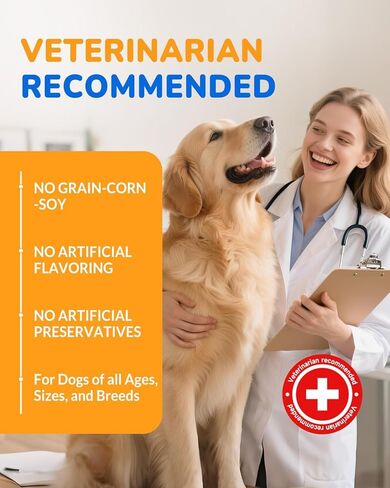 Glucosamine for Dogs 260Ct Chews - 23oz Hip and Joint Supplement Chews for Dogs, Chondroitin Joint Supplement for Dog Joint, USA Lab Formula with Probiotics, Natural Support for Dogs in Kuwait