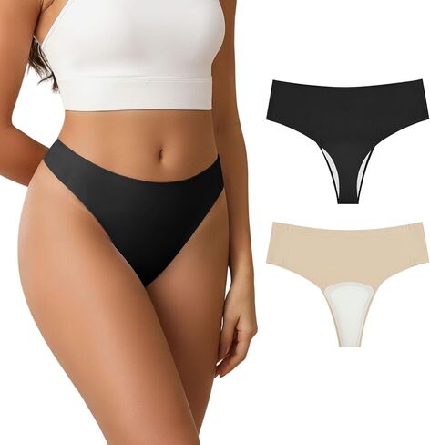 Camel Proof Underwear for Women Seamless Thongs with Camel Concealer Toe No Show Yoga Bikini Workout Panties in Saudi Arabia