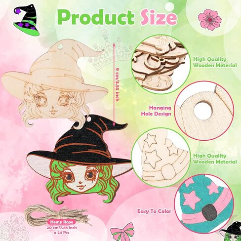 Chunful 24 Set Strawberry Birthday Party Wooden Crafts Kit, Color Your Own Fruit Kit Unfinished Wooden with Twines DIY Coloring Ornaments for Fruits Themed Birthday Decorations in Saudi Arabia