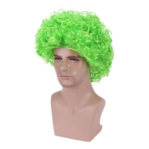 Dark Orange Afro Wig Boys Short Disco Blue Very Curly Cosplay Wig Kids 80s Cosplay Wigs in Saudi Arabia