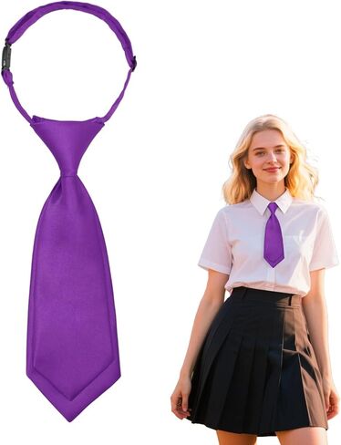 Neck Ties for Women Girls, Adjustable Pre-Tied Womens Tie Cute Ladies Neckties for School Uniform Cosplay Daily in Saudi Arabia