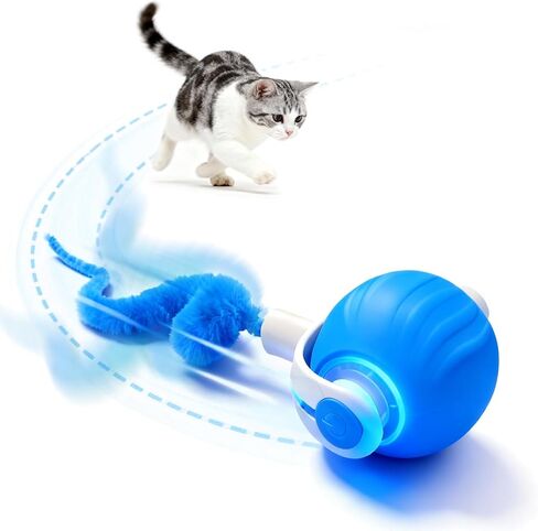 Interactive Dog Toys Dog Ball,Automatic Rolling and Bouncing Moving Dog Toy,Squeaky Rolling Balls with Flashing Light,USB Rechargeable Chew Toys for Puppy Small Dogs, Pet Ball to Keep Them Busy in Saudi Arabia