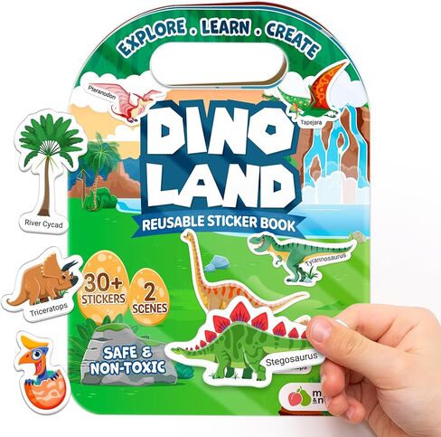 Reusable Sticker Books for Toddlers 2-4 Years, Kids 1-3 - 100+ Jelly Puffy Stickers for Kids, Stickers for Toddlers, Toddler Crafts, Toddler Books Ages 2-4 - Reusable Easter Basket Stuffers in Saudi Arabia
